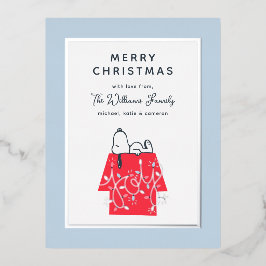 Peanuts | Snoopy's Holiday Dreamer Family Foto Folie Feestdagen Briefkaart
