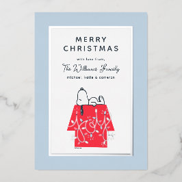 Peanuts | Snoopy's Holiday Dreamer Family Foto Folie Feestdagenkaart