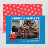 Peanuts | Snoopy's Hondenhok Met Lichtjes Feestdagenkaart (Voorkant / Achterkant)