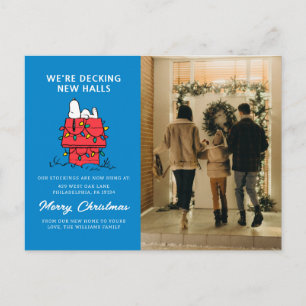 Peanuts   Snoopy's Hondenhok Met Verlichting Feestdagenkaart