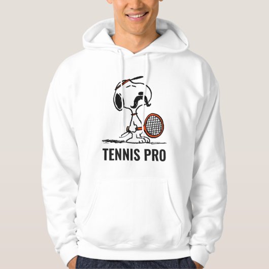 Peanuts | Snoopy's Mustache Tennis spelen Hoodie (Voorkant)