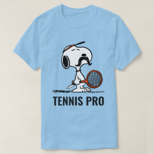 Peanuts   Snoopy's Mustache Tennis spelen T-shirt