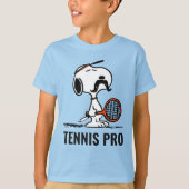 Peanuts | Snoopy's Mustache Tennis spelen T-shirt (Voorkant)