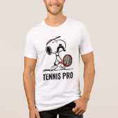 Peanuts | Snoopy's Mustache Tennis spelen Tri-Blend Shirt (Voorkant)