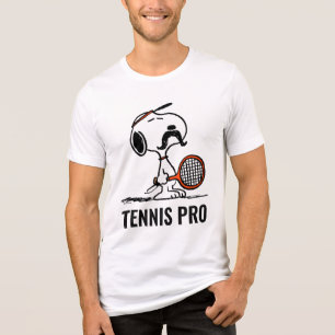 Peanuts   Snoopy's Mustache Tennis spelen Tri-Blend Shirt