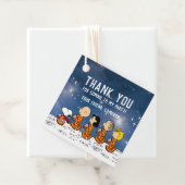 Peanuts Space Birthday beroemd gemaakt door Snoopy Bedankjes Labels (In situ)