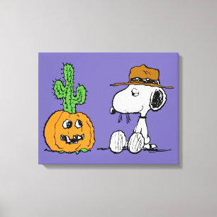 Peanuts   Spike's Desert Halloween Canvas Afdruk