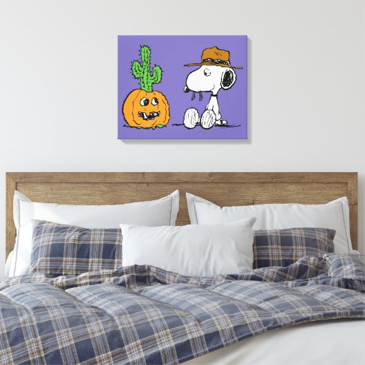 Peanuts | Spike's Desert Halloween Canvas Afdruk (Insitu (Slaapkamer))