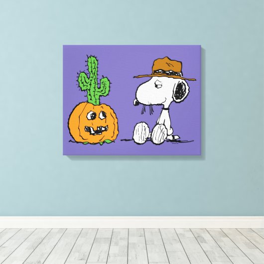 Peanuts | Spike's Desert Halloween Canvas Afdruk (Insitu (Houten vloer))