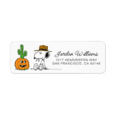 Peanuts | Spike's Desert Halloween Etiket (Voorkant)