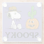 Peanuts | Spike's Desert Halloween Glazen Onderzetter (Achterkant)