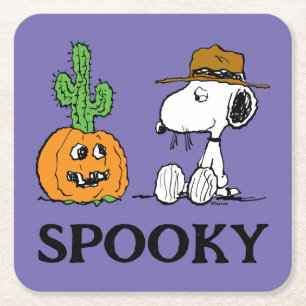 Peanuts   Spike's Desert Halloween Kartonnen Onderzetters