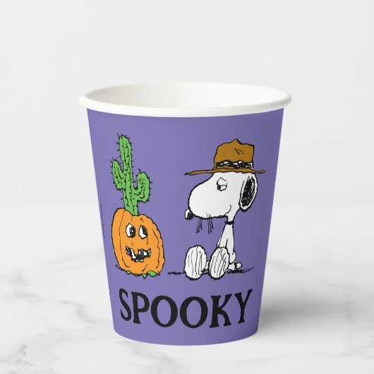 Peanuts | Spike's Desert Halloween Papieren Bekers (Voorkant)