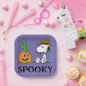 Peanuts | Spike's Desert Halloween Papieren Bordje (Feest)