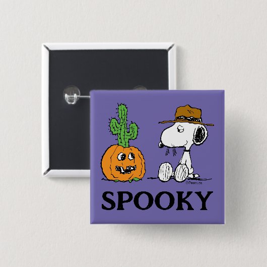 Peanuts | Spike's Desert Halloween Vierkante Button 5,1 Cm (Voorkant /achterkant)