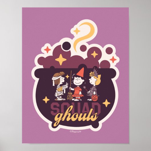 Peanuts Squad Ghouls Ketel Halloween Poster (Voorkant)