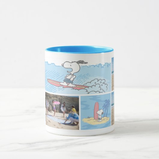 Peanuts | Strandvakantie | Fotocollage Mok (Midden)