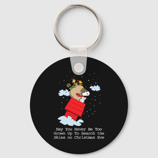 Peanuts The Flying Ace At Christmas  Sleutelhanger (Voorkant)