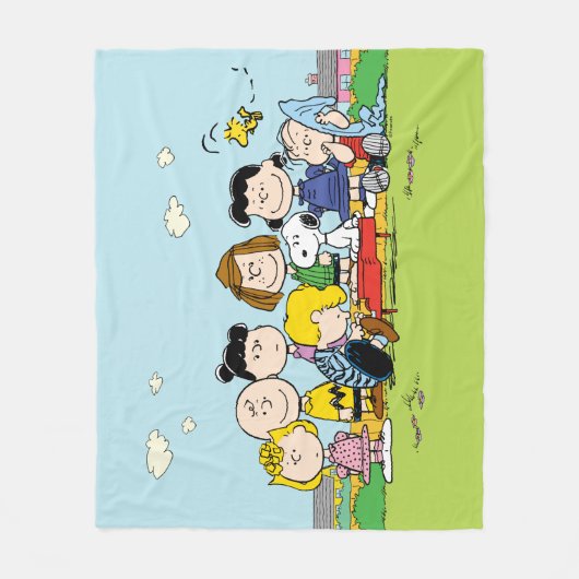 Peanuts | The Gang Around the Piano Fleece Deken (Voorkant)
