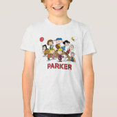 Peanuts | The Gang at the Pitcher's Mound Tri-Blend Shirt (Voorkant)