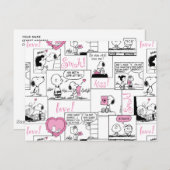 Peanuts | Valentijn Hart Liefde Patroon Briefkaart (Voorkant / Achterkant)