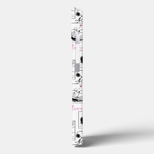 Peanuts | Valentijn Hart Liefde Patroon Case-Mate iPhone Case (Achterkant / Links)