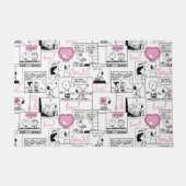 Peanuts | Valentijn Hart Liefde Patroon Deurmat (Voorkant)