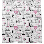 Peanuts | Valentijn Hart Liefde Patroon Douchegordijn (Voorkant)