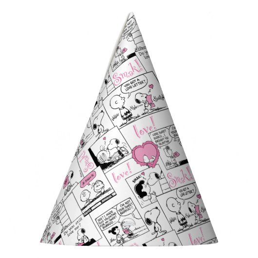 Peanuts | Valentijn Hart Liefde Patroon Feesthoedjes (Links)