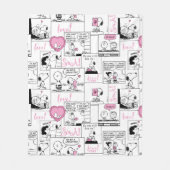 Peanuts | Valentijn Hart Liefde Patroon Fleece Deken (Voorkant)