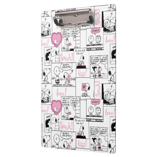 Peanuts | Valentijn Hart Liefde Patroon Klembord (Links)