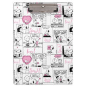 Peanuts | Valentijn Hart Liefde Patroon Klembord (Voorkant)