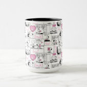 Peanuts | Valentijn Hart Liefde Patroon Mok (Midden)