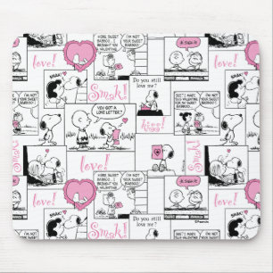 Peanuts   Valentijn Hart Liefde Patroon Muismat