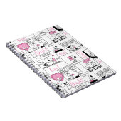 Peanuts | Valentijn Hart Liefde Patroon Notitieboek (Rechterzijde)