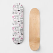 Peanuts | Valentijn Hart Liefde Patroon Persoonlijk Skateboard (Voorkant)