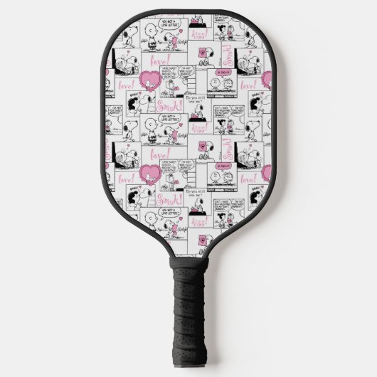Peanuts | Valentijn Hart Liefde Patroon Pickleball Paddle (Voorkant)