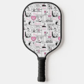 Peanuts | Valentijn Hart Liefde Patroon Pickleball Paddle (Achterkant)