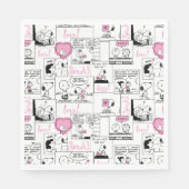 Peanuts | Valentijn Hart Liefde Patroon Servet (Voorkant)