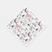 Peanuts | Valentijn Hart Liefde Patroon Servet (Hoek)