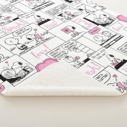 Peanuts | Valentijn Hart Liefde Patroon Sherpa Deken (3/4)