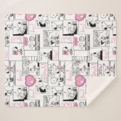 Peanuts | Valentijn Hart Liefde Patroon Sherpa Deken (Voorkant (horizontaal))