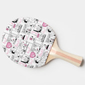 Peanuts | Valentijn Hart Liefde Patroon Tafeltennisbatje (Zijkant)