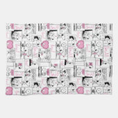 Peanuts | Valentijn Hart Liefde Patroon Theedoek (Horizontaal)