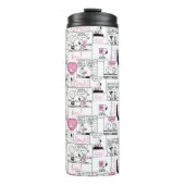 Peanuts | Valentijn Hart Liefde Patroon Thermosbeker (Voorkant)