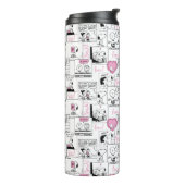 Peanuts | Valentijn Hart Liefde Patroon Thermosbeker (Gedraaid links)