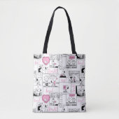 Peanuts | Valentijn Hart Liefde Patroon Tote Bag (Voorkant)