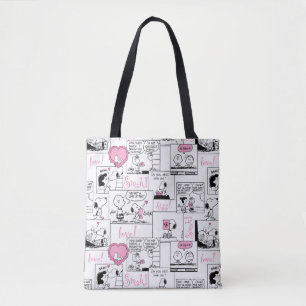 Peanuts Valentijn Hart Liefde Patroon Tote Bag