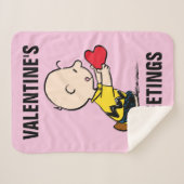 Peanuts | Valentijnsdag Charlie Brown Sherpa Deken (Voorkant (horizontaal))