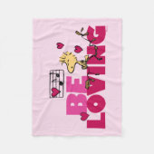 Peanuts | VALENTIJNSDAG | Houtvoorraad Fleece Deken (Voorkant)